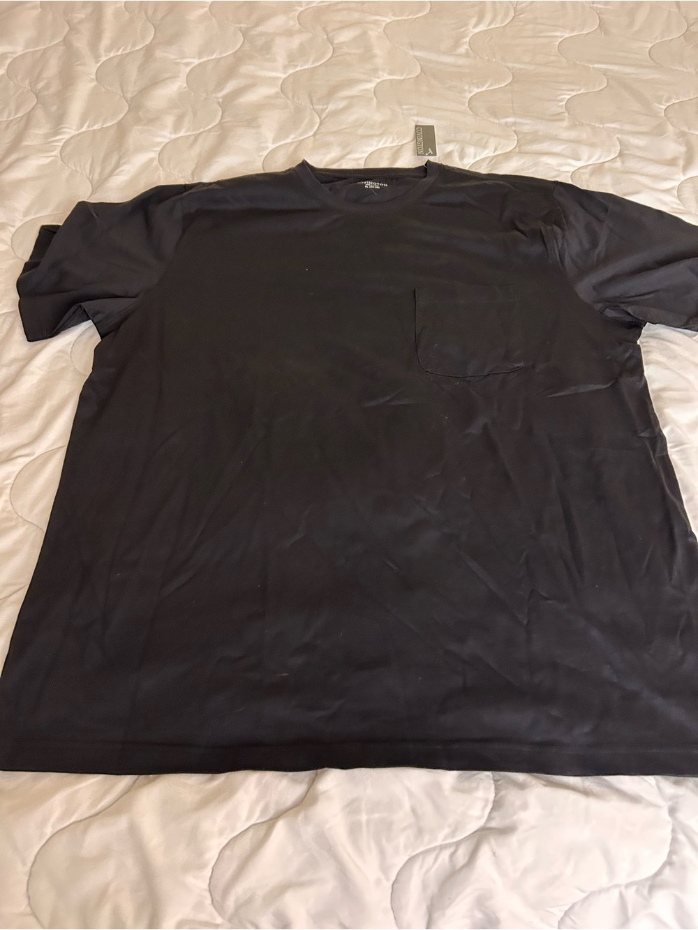 Covington Black Short Sleeve Crew with Chest Pocket